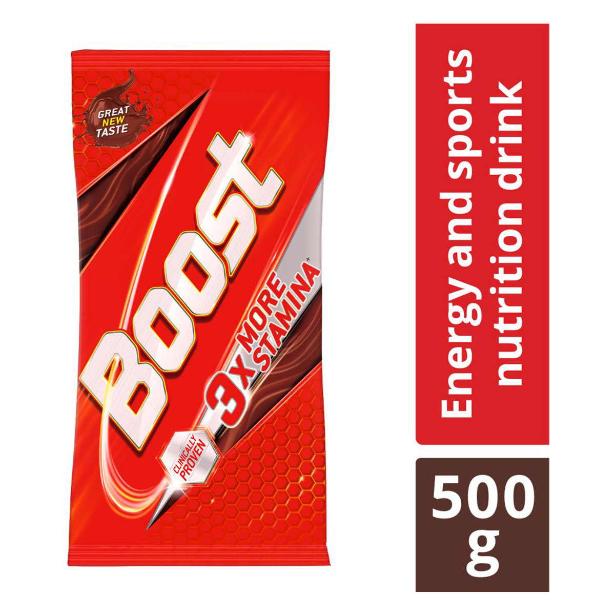 Boost 3X More Stamina Nutrition Powder, 500 gm, Pack of 1 Boost 3X More Stamina Nutrition Powder, 500 gm, Pack of 1