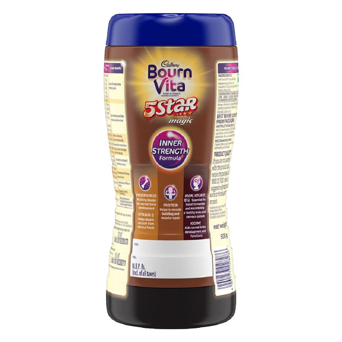 Cadbury Bournvita 5 Star Magic Nutrition Powder, 500 gm Jar, Pack of 1 Cadbury Bournvita 5 Star Magic Nutrition Powder, 500 gm Jar, Pack of 1