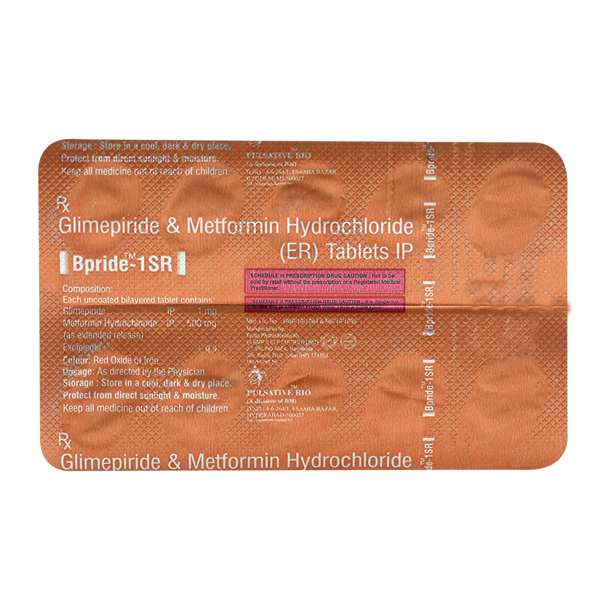 Bpride-1SR Tablet 10's, Pack of 10 TABLETS Bpride-1SR Tablet 10's, Pack of 10 TABLETS