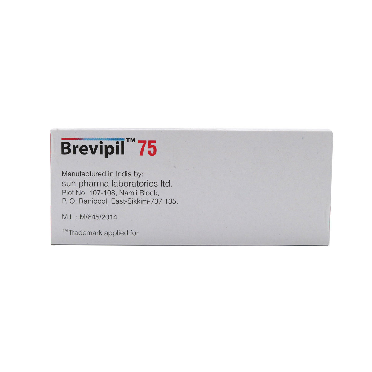 Brevipil 75 mg Tablet 10's, Pack of 10 TabletS Brevipil 75 mg Tablet 10's, Pack of 10 TabletS