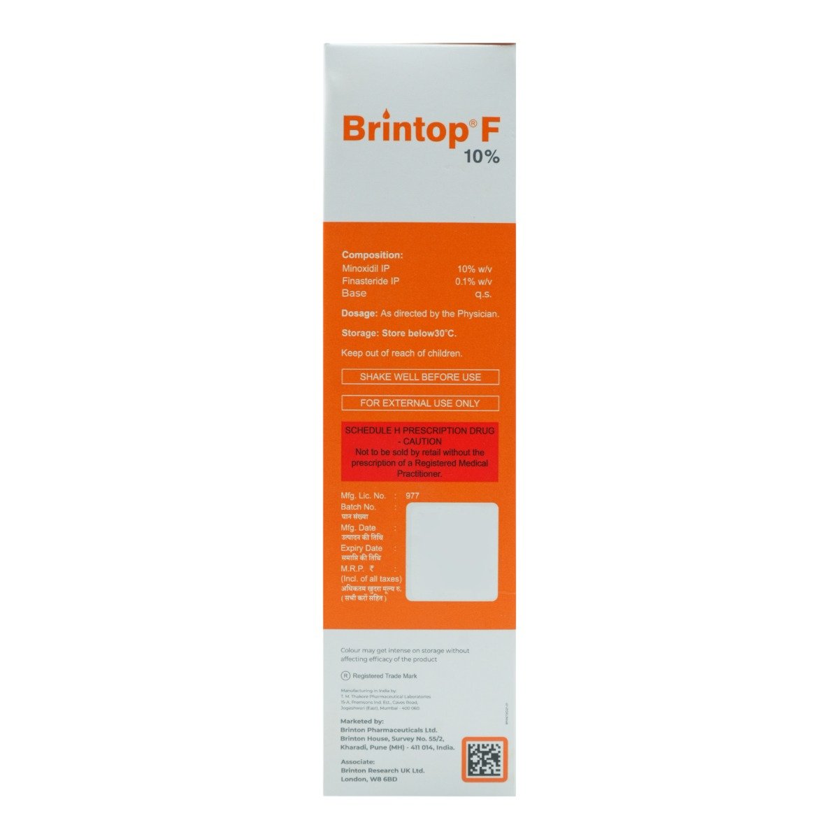 Brintop F 10% Solution 100 ml, Pack of 1 SOLUTION Brintop F 10% Solution 100 ml, Pack of 1 SOLUTION