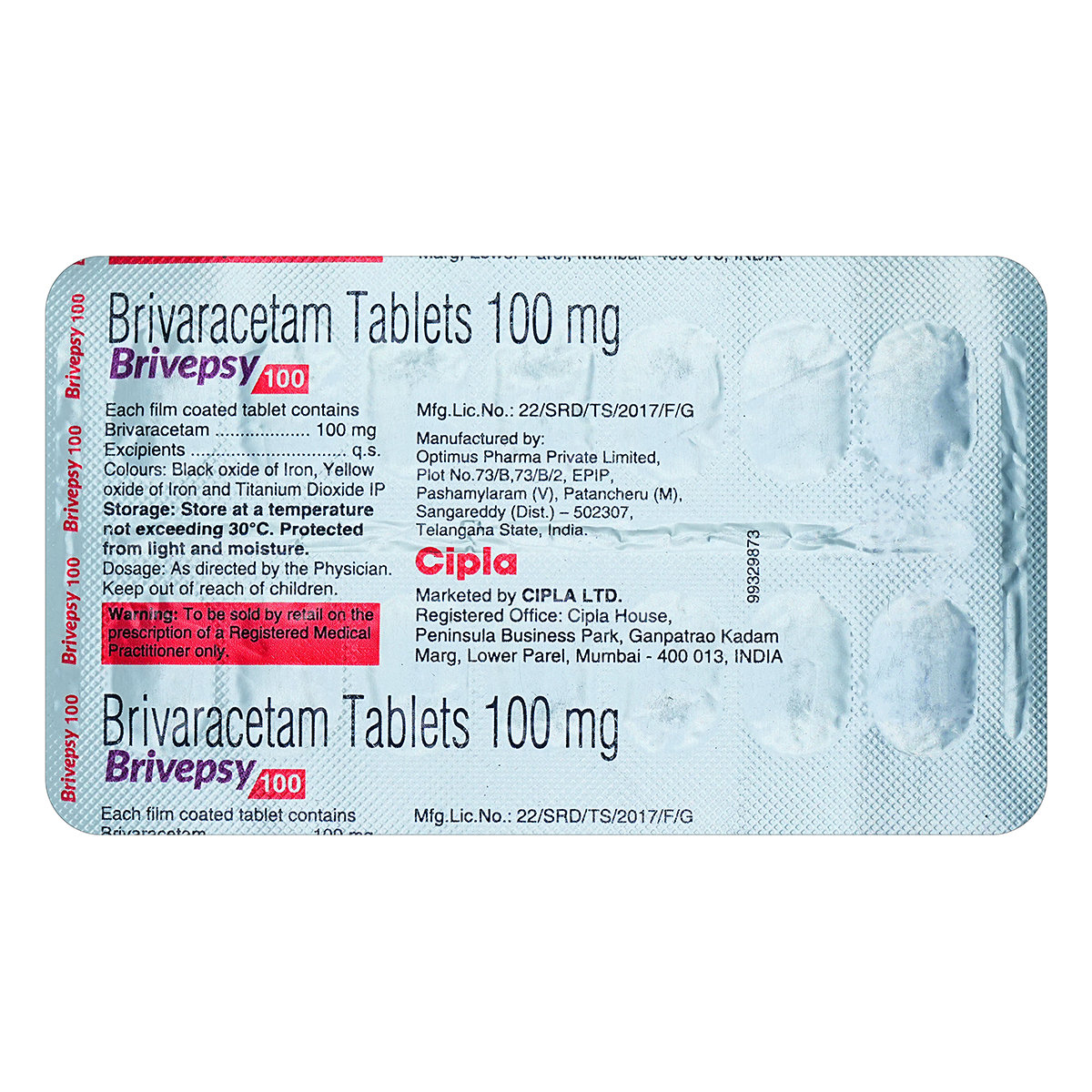 Brivepsy 100 Tablet 14's, Pack of 14 TABLETS Brivepsy 100 Tablet 14's, Pack of 14 TABLETS