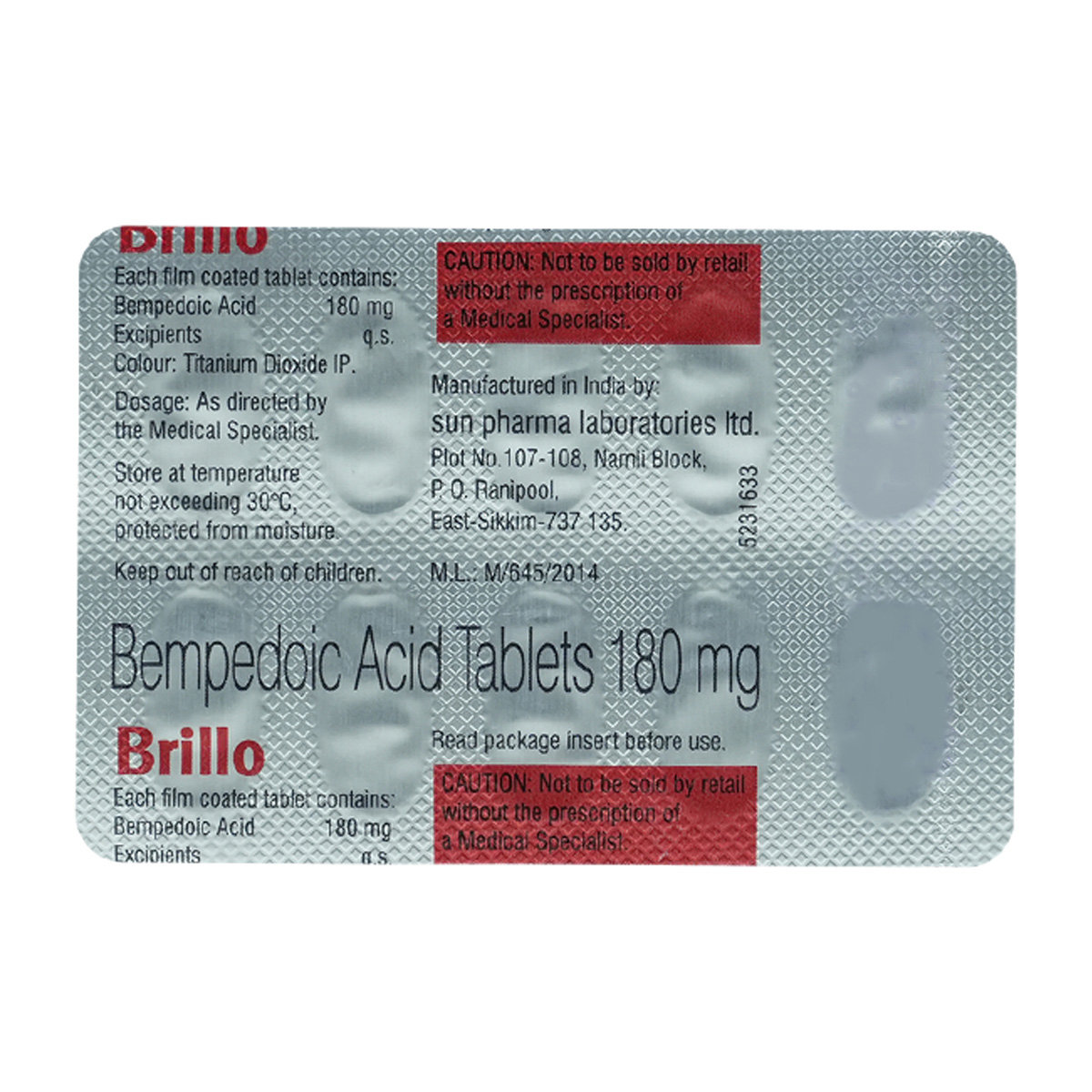 Brillo 180 Tablet 10's, Pack of 10 TabletS Brillo 180 Tablet 10's, Pack of 10 TabletS