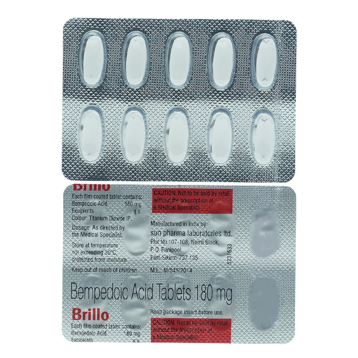 Brillo 180 Tablet 10's, Pack of 10 TabletS Brillo 180 Tablet 10's, Pack of 10 TabletS