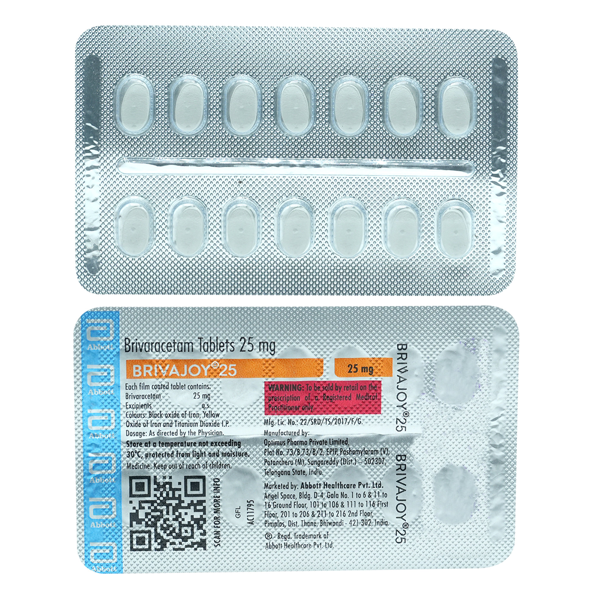 Brivajoy 25 Tablet 14's, Pack of 14 TabletS Brivajoy 25 Tablet 14's, Pack of 14 TabletS