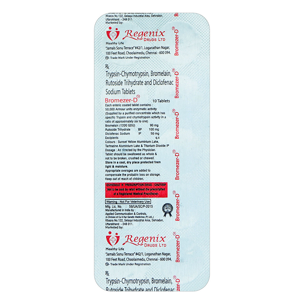 Bromezer-D Tablet 10's, Pack of 10 TABLETS Bromezer-D Tablet 10's, Pack of 10 TABLETS