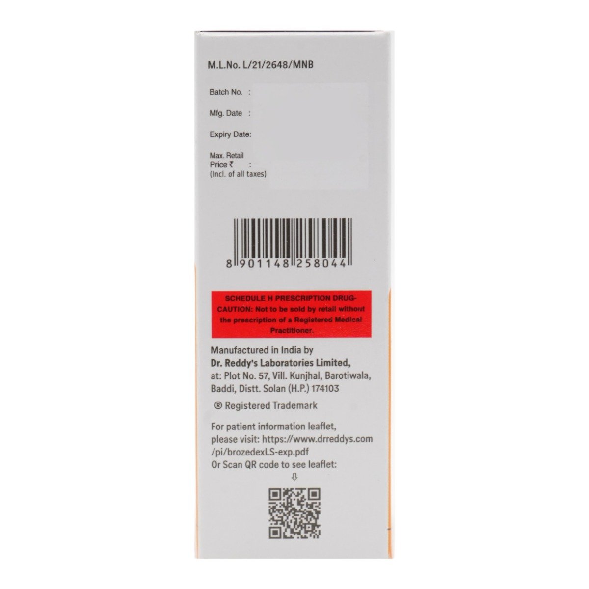 Bro-Zedex LS 0.5 Raspberry Flavour Expectorant 60 ml, Pack of 1 Expectorant Bro-Zedex LS 0.5 Raspberry Flavour Expectorant 60 ml, Pack of 1 Expectorant