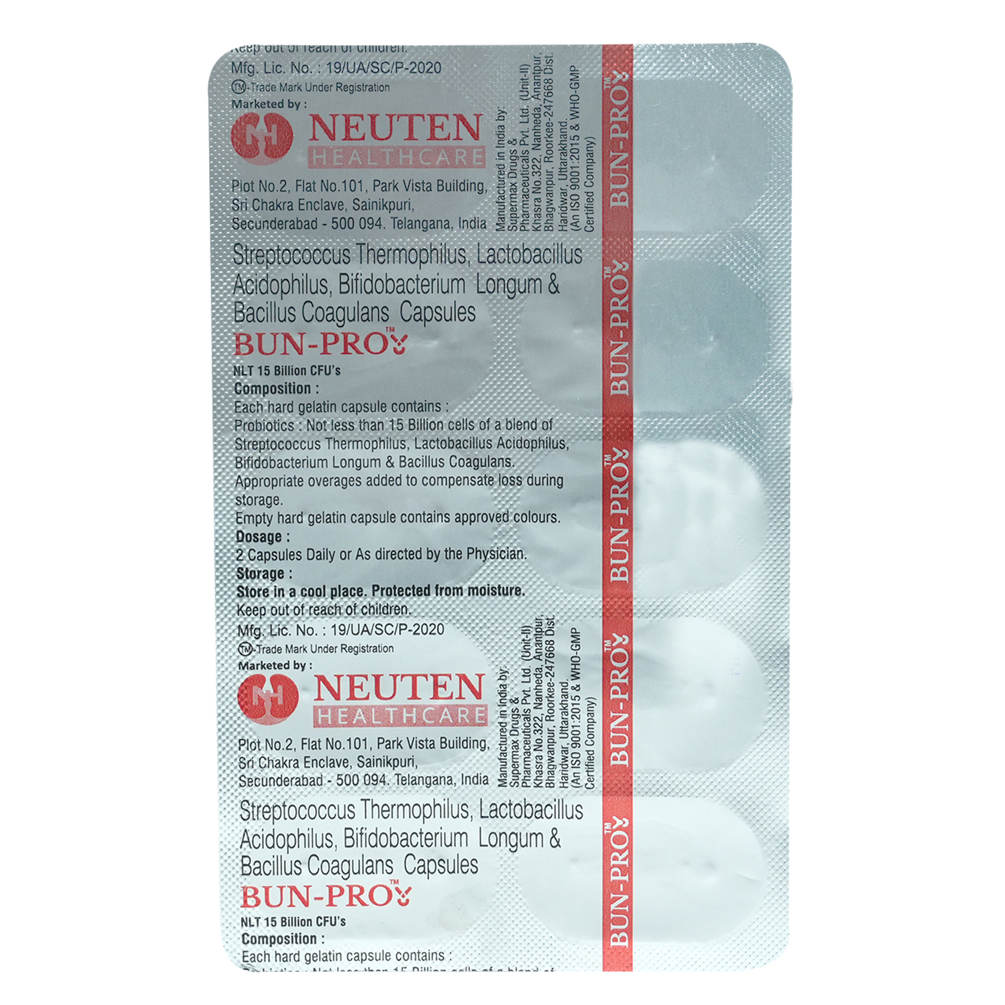 Bun Pro NLT Capsule 10's, Pack of 10 Bun Pro NLT Capsule 10's, Pack of 10