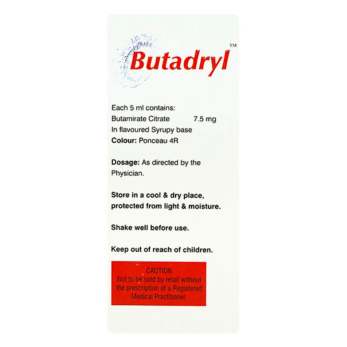 Butadryl 7.5 Sugar Free Strawberry Syrup 100 ml, Pack of 1 SYRUP Butadryl 7.5 Sugar Free Strawberry Syrup 100 ml, Pack of 1 SYRUP