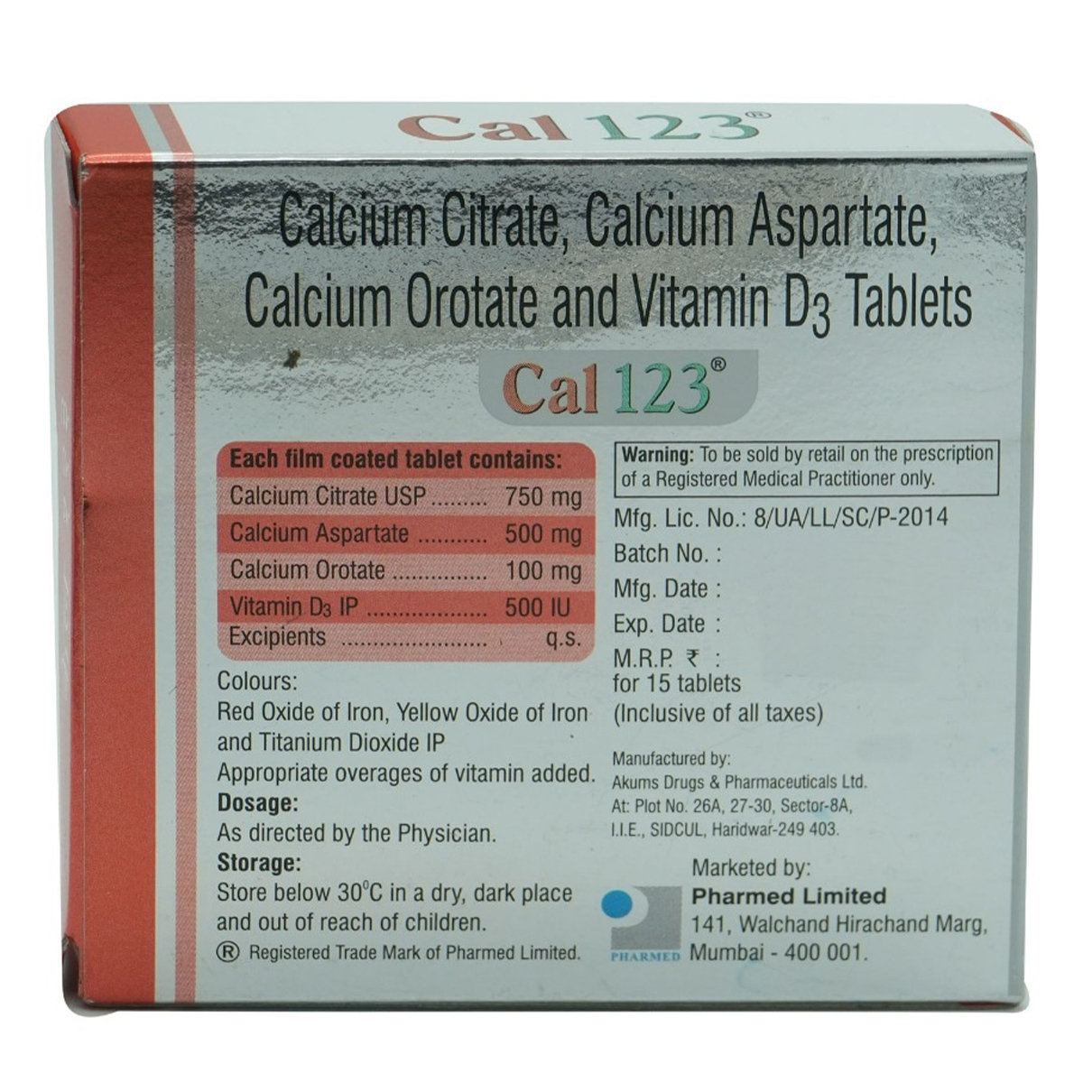 Cal 123 Tablet 15's, Pack of 15 TABLETS Cal 123 Tablet 15's, Pack of 15 TABLETS