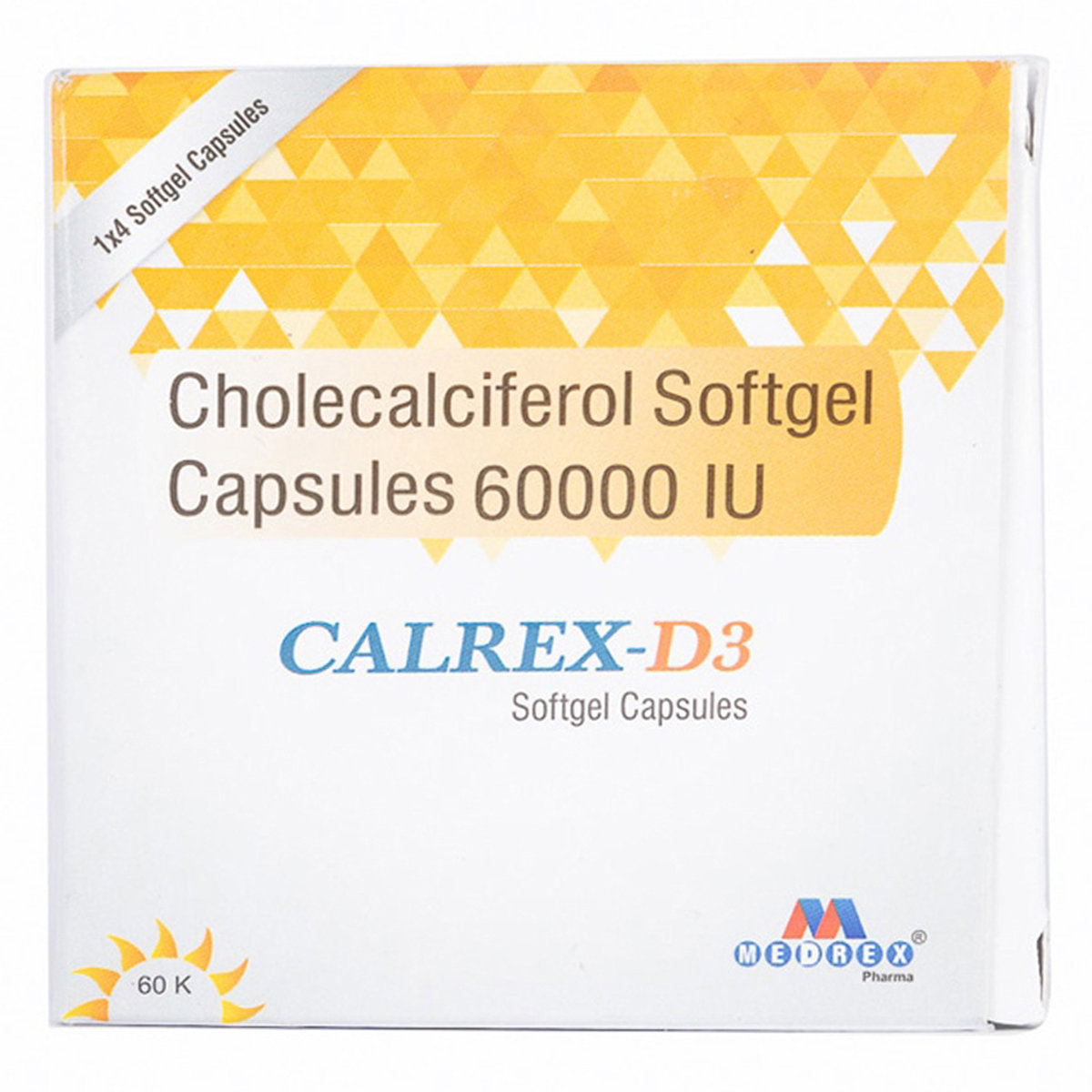 Calrex D3 60K Capsule 4'S, Pack of 4 Calrex D3 60K Capsule 4'S, Pack of 4