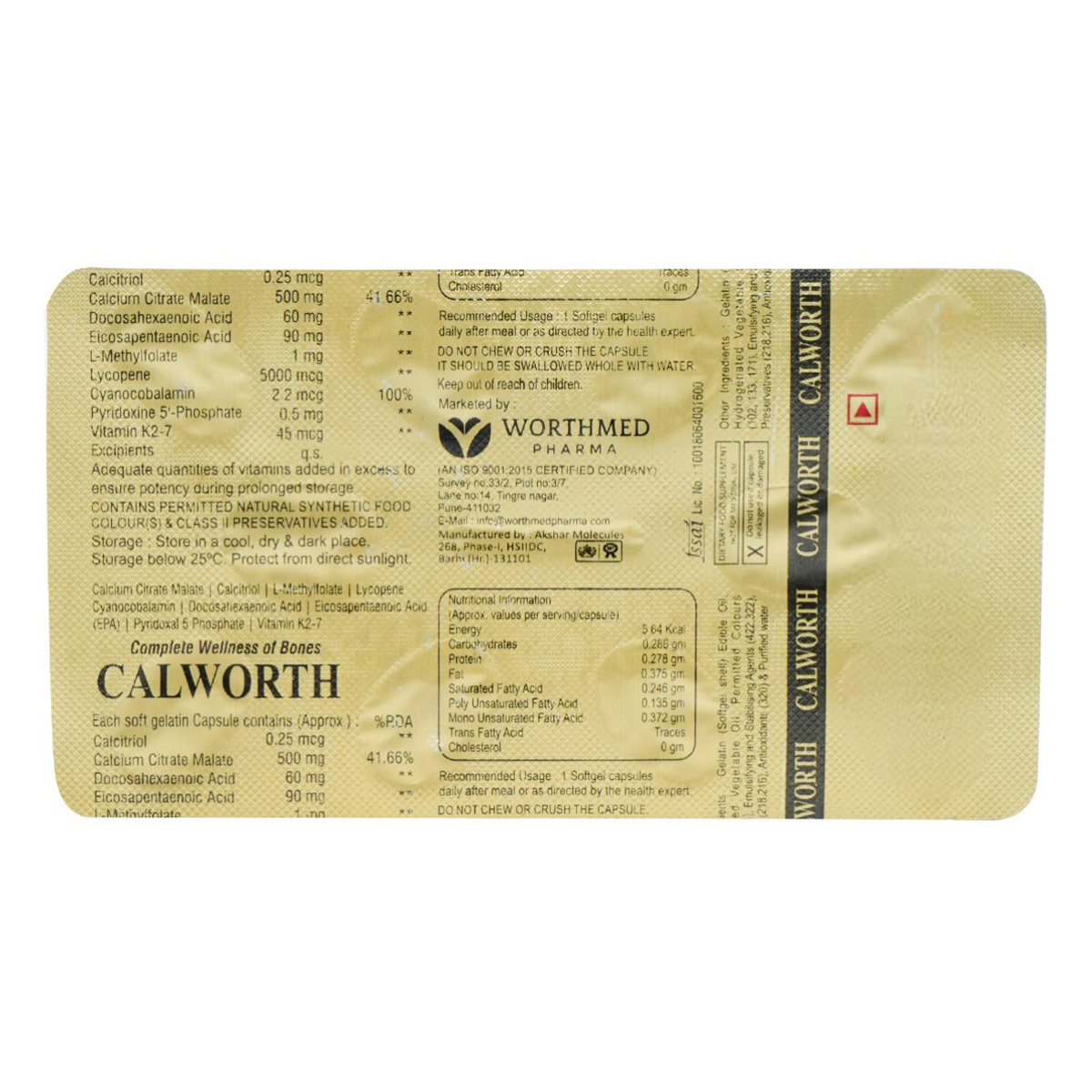 CALWORTH SOFTGEL CAPSULES 10'S, Pack of 10 CALWORTH SOFTGEL CAPSULES 10'S, Pack of 10