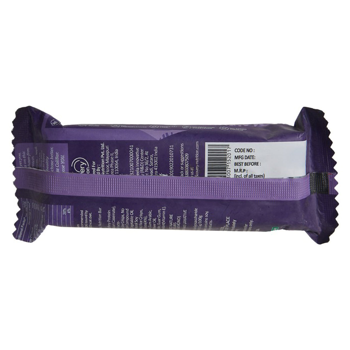 Calibar Protein Almond Choco Crispy Bar, 65 gm, Pack of 1 Calibar Protein Almond Choco Crispy Bar, 65 gm, Pack of 1