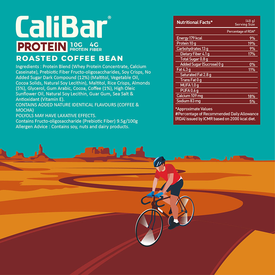 Calibar Protein Roasted Coffee Bean Crispy Bar, 40 gm, Pack of 1 Calibar Protein Roasted Coffee Bean Crispy Bar, 40 gm, Pack of 1