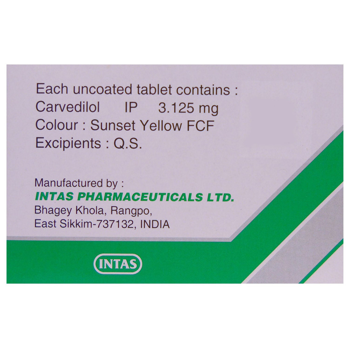 Carca-3.125 Tablet 15's, Pack of 15 TABLETS Carca-3.125 Tablet 15's, Pack of 15 TABLETS