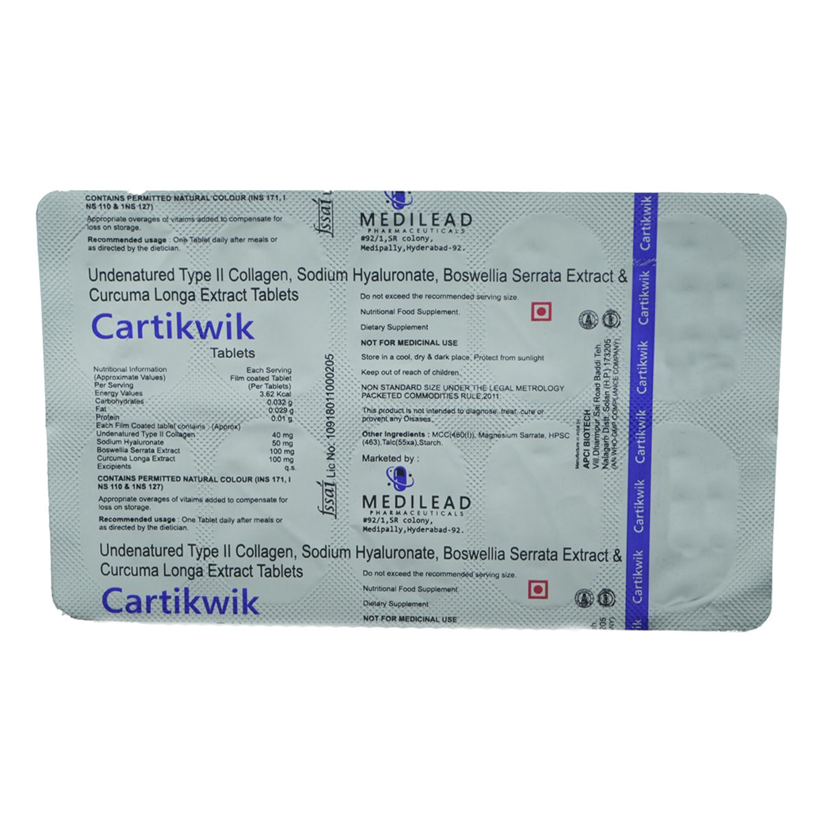 Cartikwik Tablet 10's, Pack of 10 Cartikwik Tablet 10's, Pack of 10
