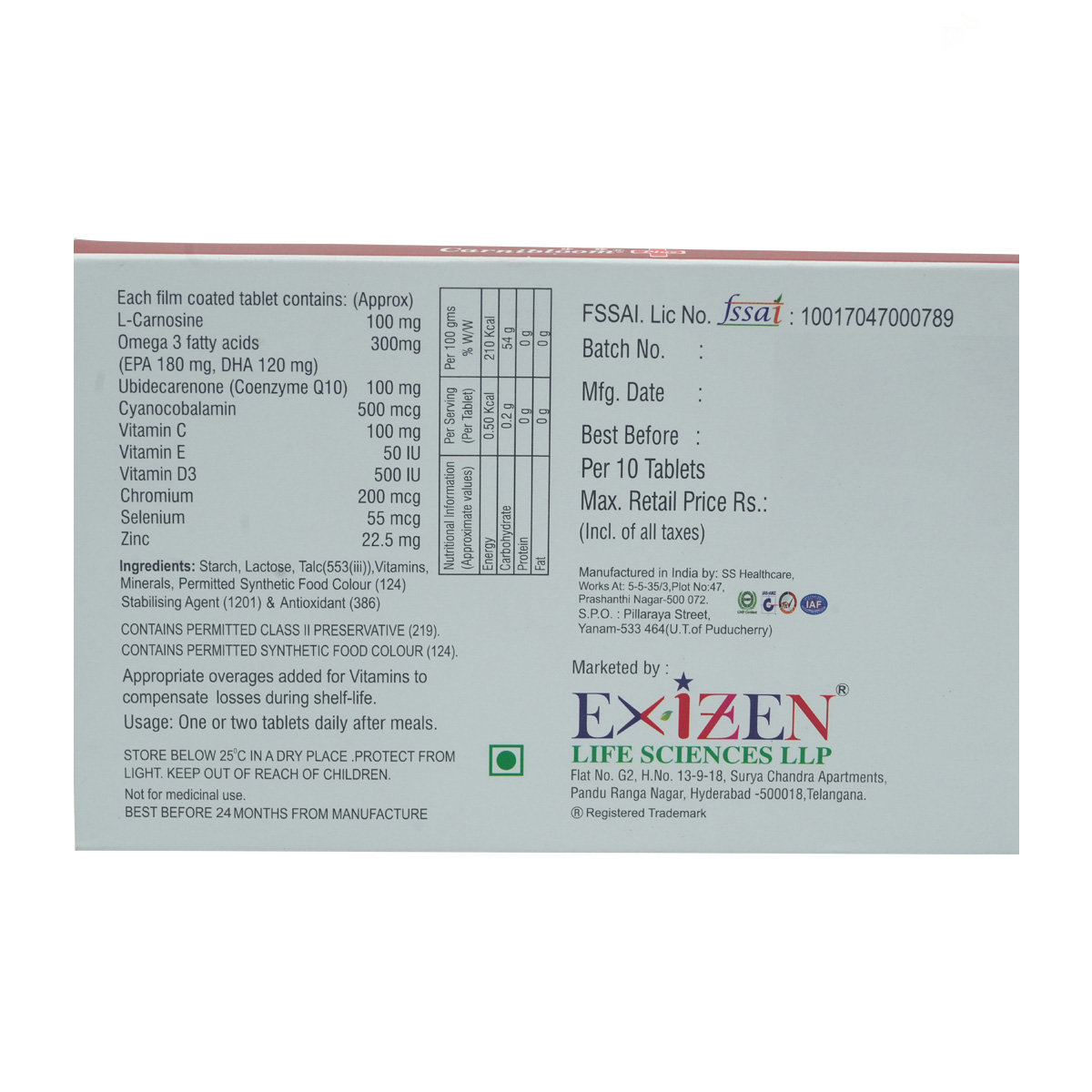 Carnibloom-Plus Tablet 10's, Pack of 10 Carnibloom-Plus Tablet 10's, Pack of 10