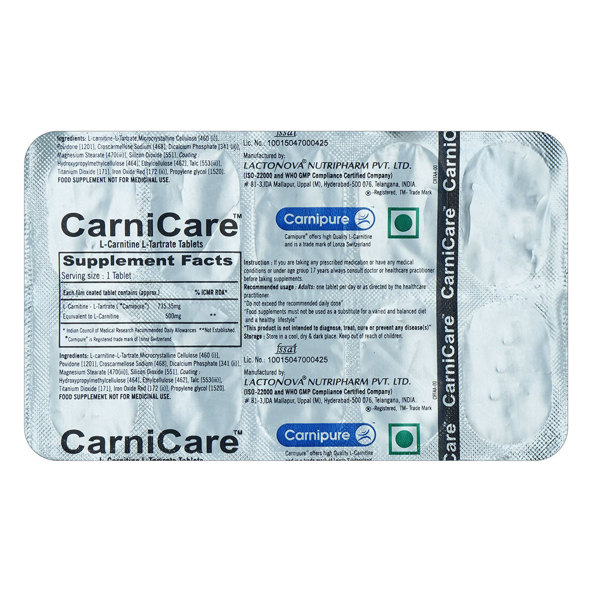 Carnicare Tablet 10's, Pack of 10 TABLETS Carnicare Tablet 10's, Pack of 10 TABLETS
