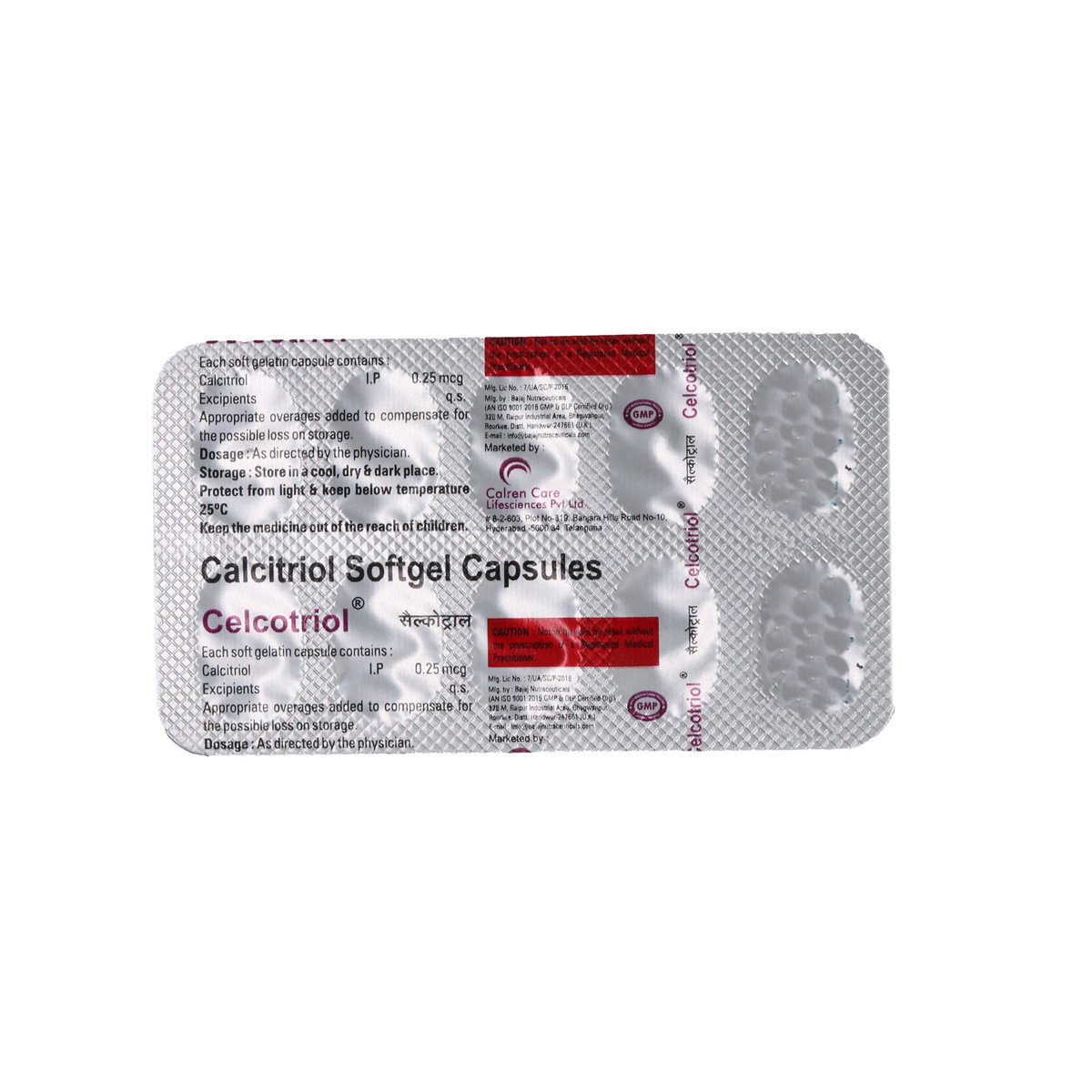 Celcotriol Capsule 10's, Pack of 10 CAPSULES Celcotriol Capsule 10's, Pack of 10 CAPSULES