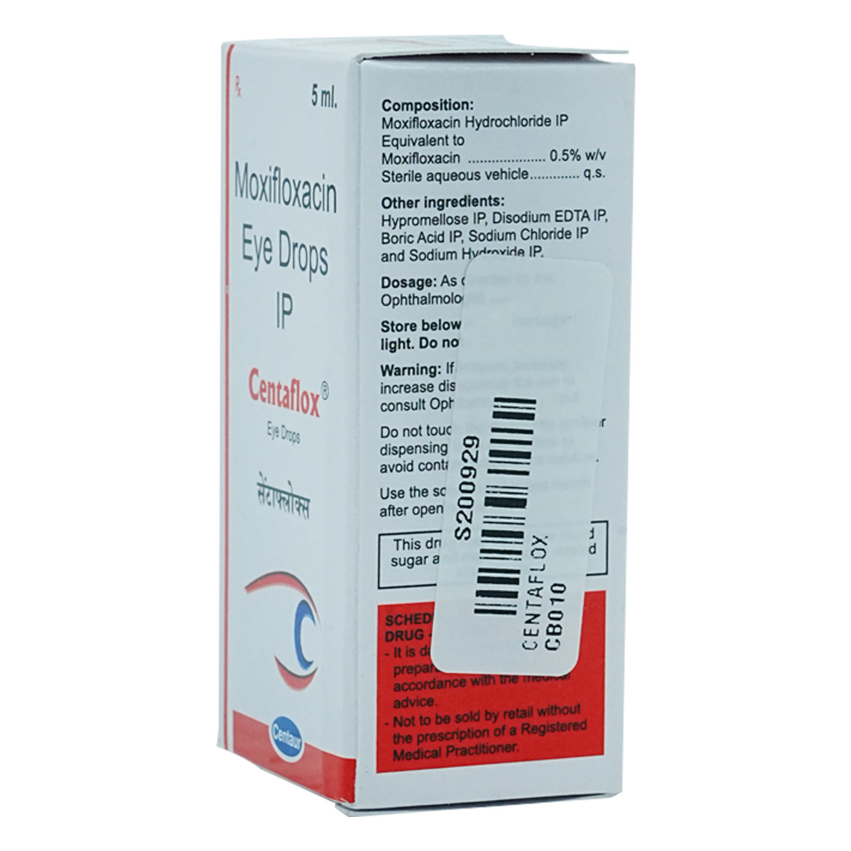 Centaflox 0.5% Eye Drops 5 ml, Pack of 1 Eye Drop Centaflox 0.5% Eye Drops 5 ml, Pack of 1 Eye Drop