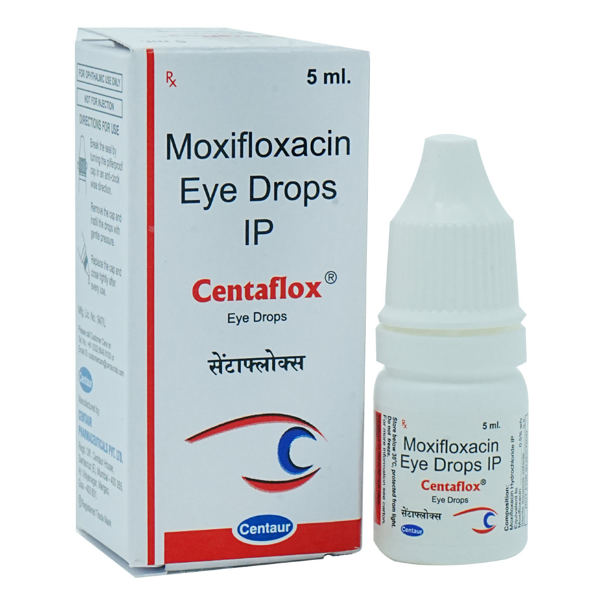 Centaflox 0.5% Eye Drops 5 ml, Pack of 1 Eye Drop Centaflox 0.5% Eye Drops 5 ml, Pack of 1 Eye Drop