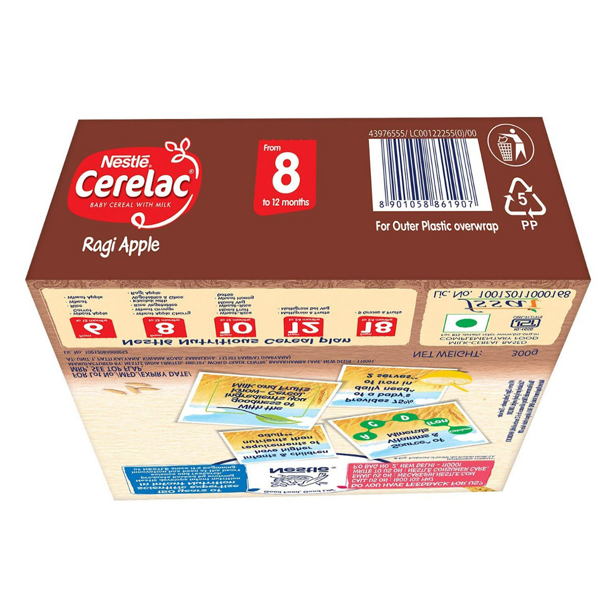 Nestle Cerelac Baby Cereal with Milk Ragi Apple Powder, 300 gm Refill Pack, Pack of 1 Nestle Cerelac Baby Cereal with Milk Ragi Apple Powder, 300 gm Refill Pack, Pack of 1
