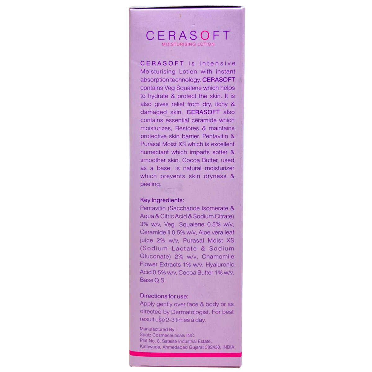 Cerasoft Moisturising Lotion 100 ml | 72hrs Hydration | Prevnets Skin Dryness | Soothing, Softening & Repairs | For Normal To Dry Skin, Pack of 1 Cerasoft Moisturising Lotion 100 ml | 72hrs Hydration | Prevnets Skin Dryness | Soothing, Softening & Repairs | For Normal To Dry Skin, Pack of 1