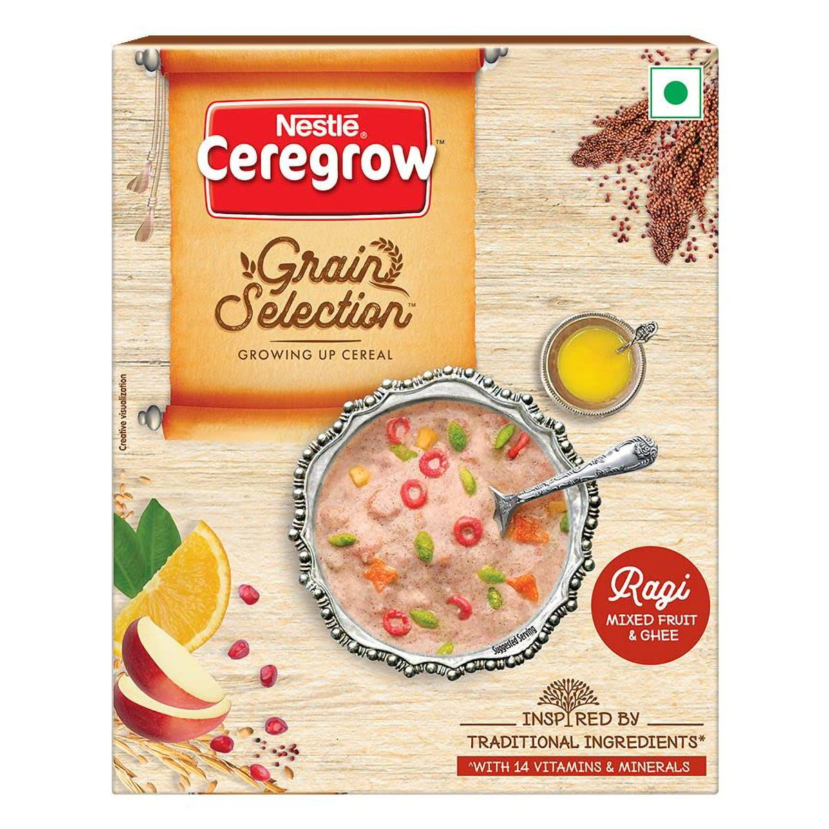 Nestle Ceregrow Ragi Mixed Fruit & Ghee Powder, 300 gm Refill Pack, Pack of 1 Nestle Ceregrow Ragi Mixed Fruit & Ghee Powder, 300 gm Refill Pack, Pack of 1