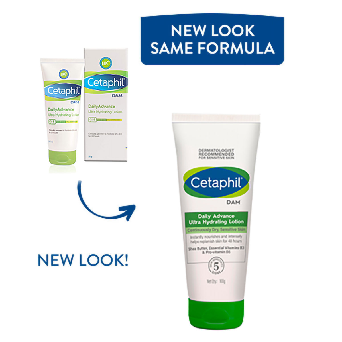 Cetaphil DAM Daily Advance Ultra Hydrating Lotion 100 gm | Shea Butter, Essentials Vitamin B3, Pro Vitamin B5 | Nourishes Skin for 48 hrs | Protect Moisture Loss For Continuously Dry, Sensitive Skin, Pack of 1 Cetaphil DAM Daily Advance Ultra Hydrating Lotion 100 gm | Shea Butter, Essentials Vitamin B3, Pro Vitamin B5 | Nourishes Skin for 48 hrs | Protect Moisture Loss For Continuously Dry, Sensitive Skin, Pack of 1