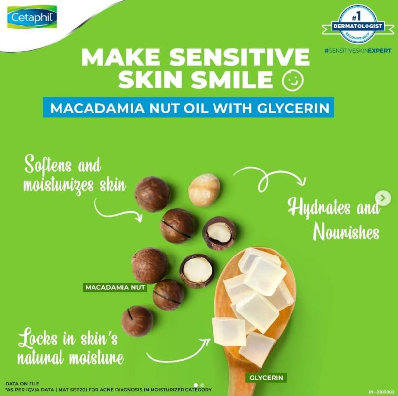 Cetaphil Moisturising Lotion 250 ml | Avacado Oil, Essentials Vitamin E, B3, Pro Vitamin B5 | provides Moisturisation | Prevent Skin Dryness For 48 Hours | Light Weight Lotion | No Greasy Formula | For Normal To Combination, Sensitive Skin, Pack of 1 Cetaphil Moisturising Lotion 250 ml | Avacado Oil, Essentials Vitamin E, B3, Pro Vitamin B5 | provides Moisturisation | Prevent Skin Dryness For 48 Hours | Light Weight Lotion | No Greasy Formula | For Normal To Combination, Sensitive Skin, Pack of 1