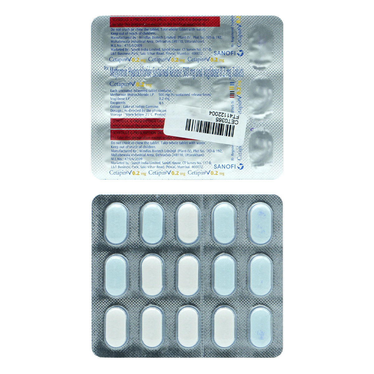 Cetapin V 0.2 mg Tablet 15's, Pack of 15 Cetapin V 0.2 mg Tablet 15's, Pack of 15