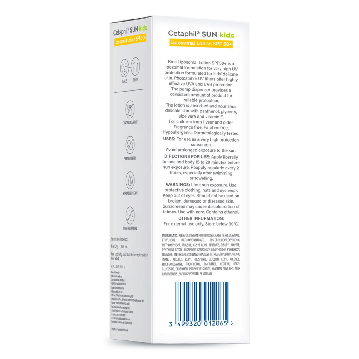 Cetaphil Sun Kids SPF 50+ Liposomal Lotion, 150 ml, Pack of 1 Cetaphil Sun Kids SPF 50+ Liposomal Lotion, 150 ml, Pack of 1