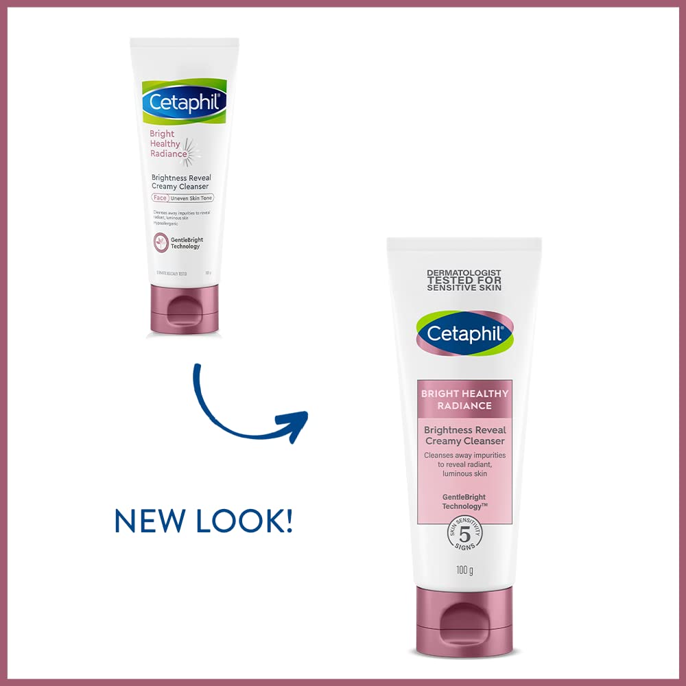 Cetaphil Brightness Reveal Creamy Cleanser 100 gm | Gentle Bright Technology | Cleanses Impurities | Deliver Radiant & Luminous Skin, Pack of 1 Cetaphil Brightness Reveal Creamy Cleanser 100 gm | Gentle Bright Technology | Cleanses Impurities | Deliver Radiant & Luminous Skin, Pack of 1
