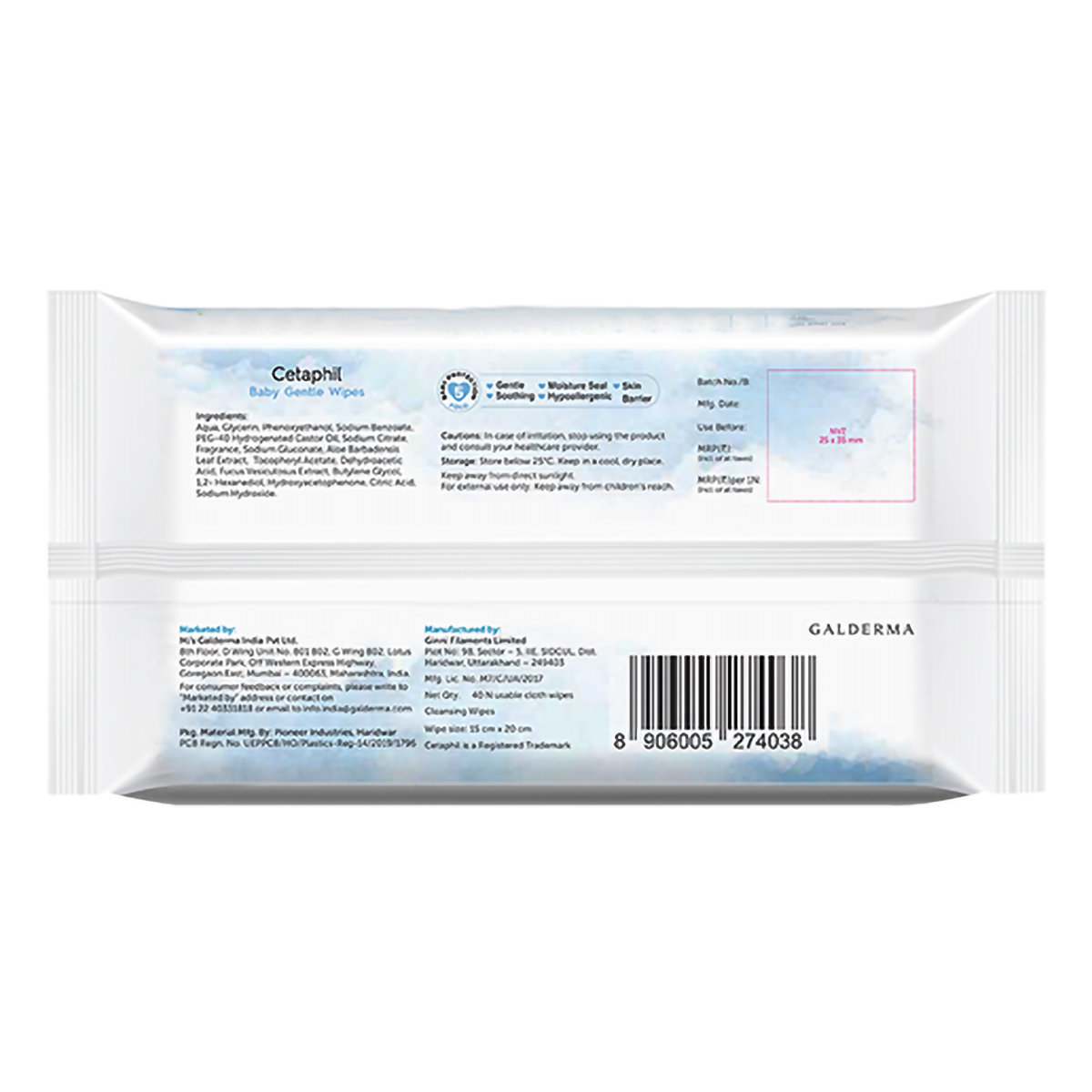 Cetaphil Baby Gentle Wipes, 80 Count, Pack of 1 Cetaphil Baby Gentle Wipes, 80 Count, Pack of 1