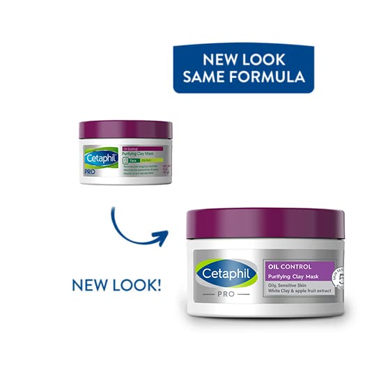 Cetaphil Pro Oil Control Purifying Clay Mask 85 gm | White Clay, Apple Fruit Extract | For Oily, Sensitive Skin, Pack of 1 Cetaphil Pro Oil Control Purifying Clay Mask 85 gm | White Clay, Apple Fruit Extract | For Oily, Sensitive Skin, Pack of 1