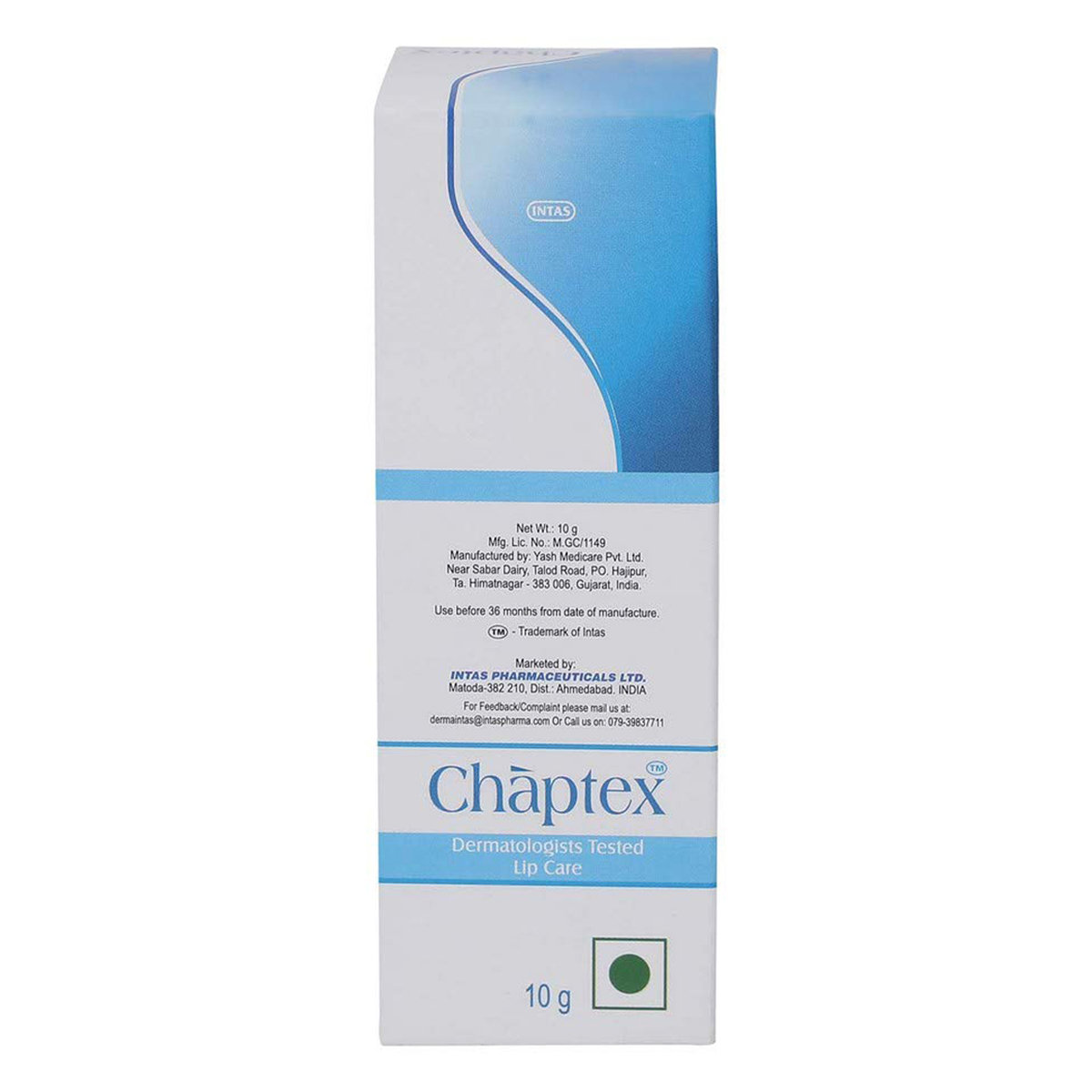 Chaptex Dermotologist Tested Lip Care SPF 15, 10 gm, Pack of 1 Chaptex Dermotologist Tested Lip Care SPF 15, 10 gm, Pack of 1