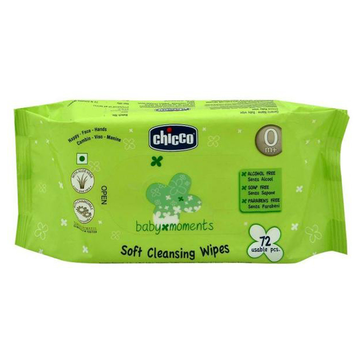 Chicco Baby Moments Soft Cleansing Wipes, 72 Count, Pack of 1 Chicco Baby Moments Soft Cleansing Wipes, 72 Count, Pack of 1