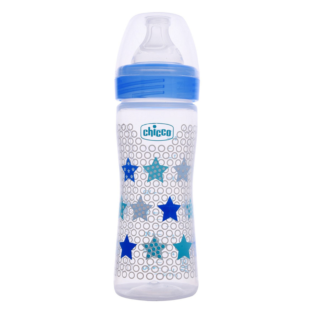 Chicco Well-Being Blue Feeding Bottle, 250 ml, Pack of 1 Chicco Well-Being Blue Feeding Bottle, 250 ml, Pack of 1