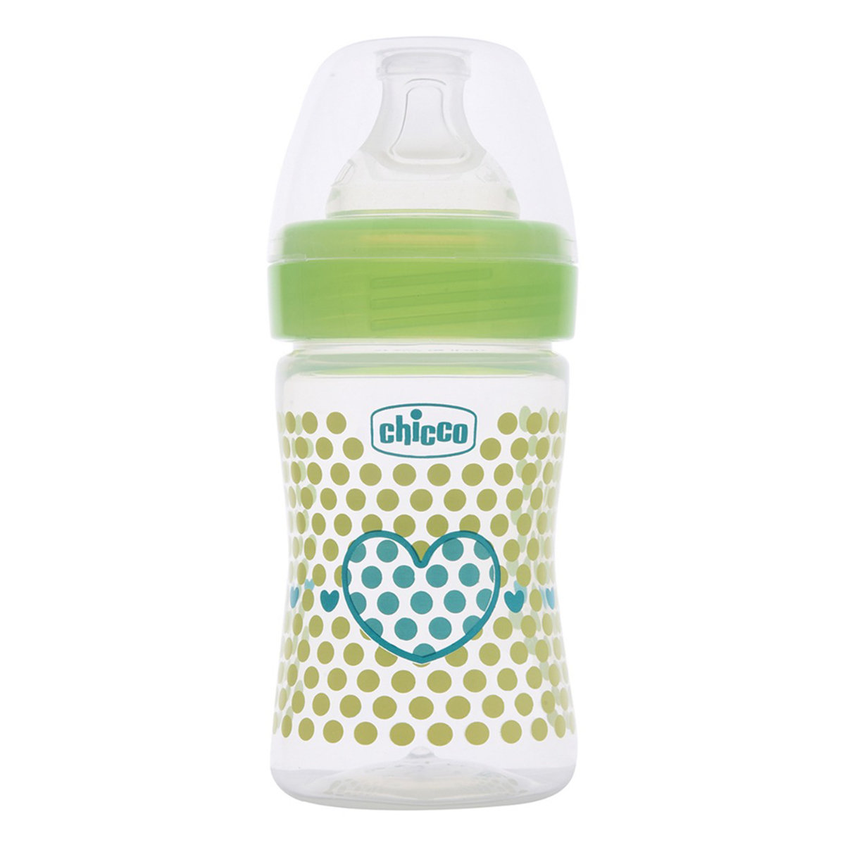 Chicco Well-Being Green Feeding Bottle, 150 ml, Pack of 1 Chicco Well-Being Green Feeding Bottle, 150 ml, Pack of 1