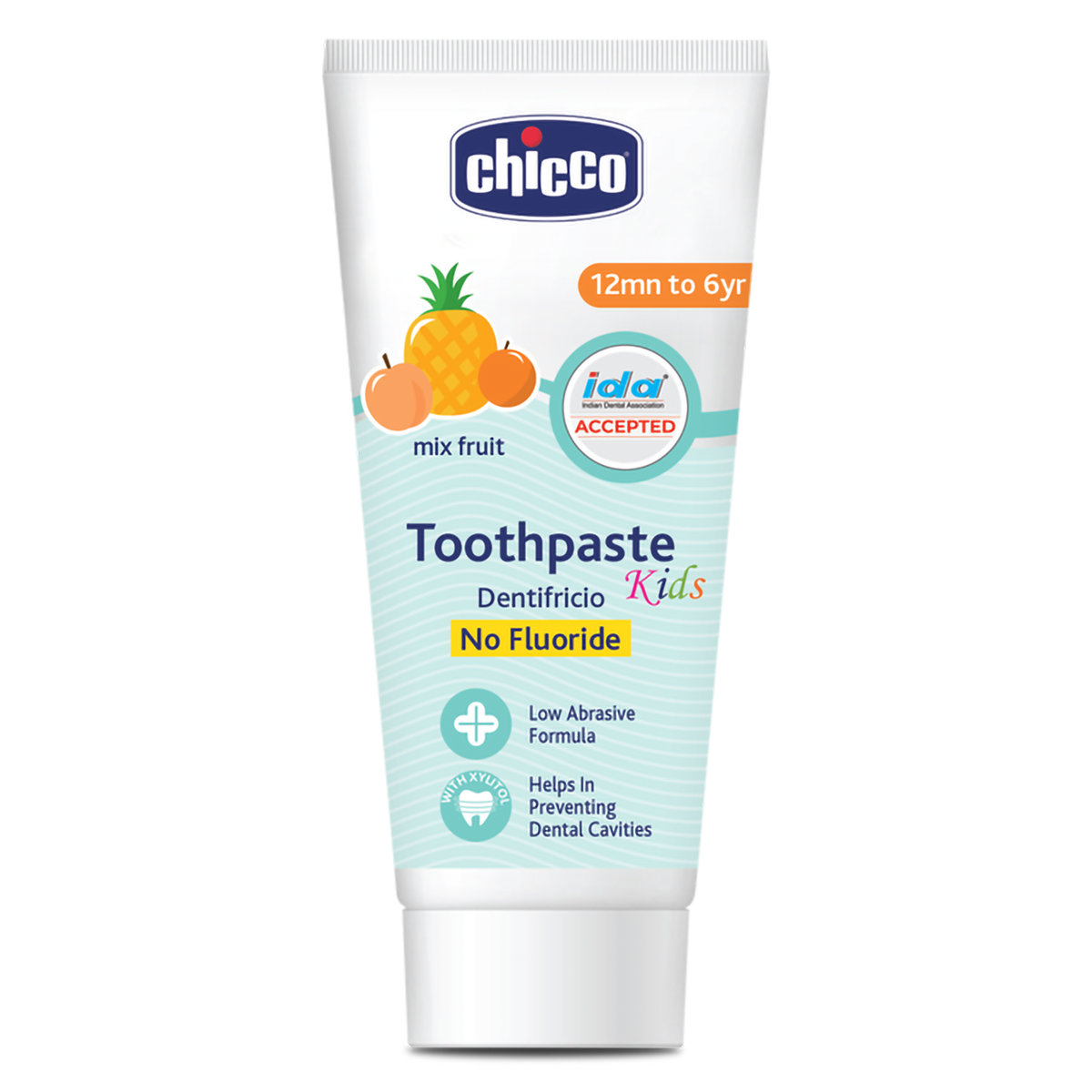 Chicco Mix Fruit Toothpaste for 1 to 6 Year Kids, 50 gm, Pack of 1 Chicco Mix Fruit Toothpaste for 1 to 6 Year Kids, 50 gm, Pack of 1
