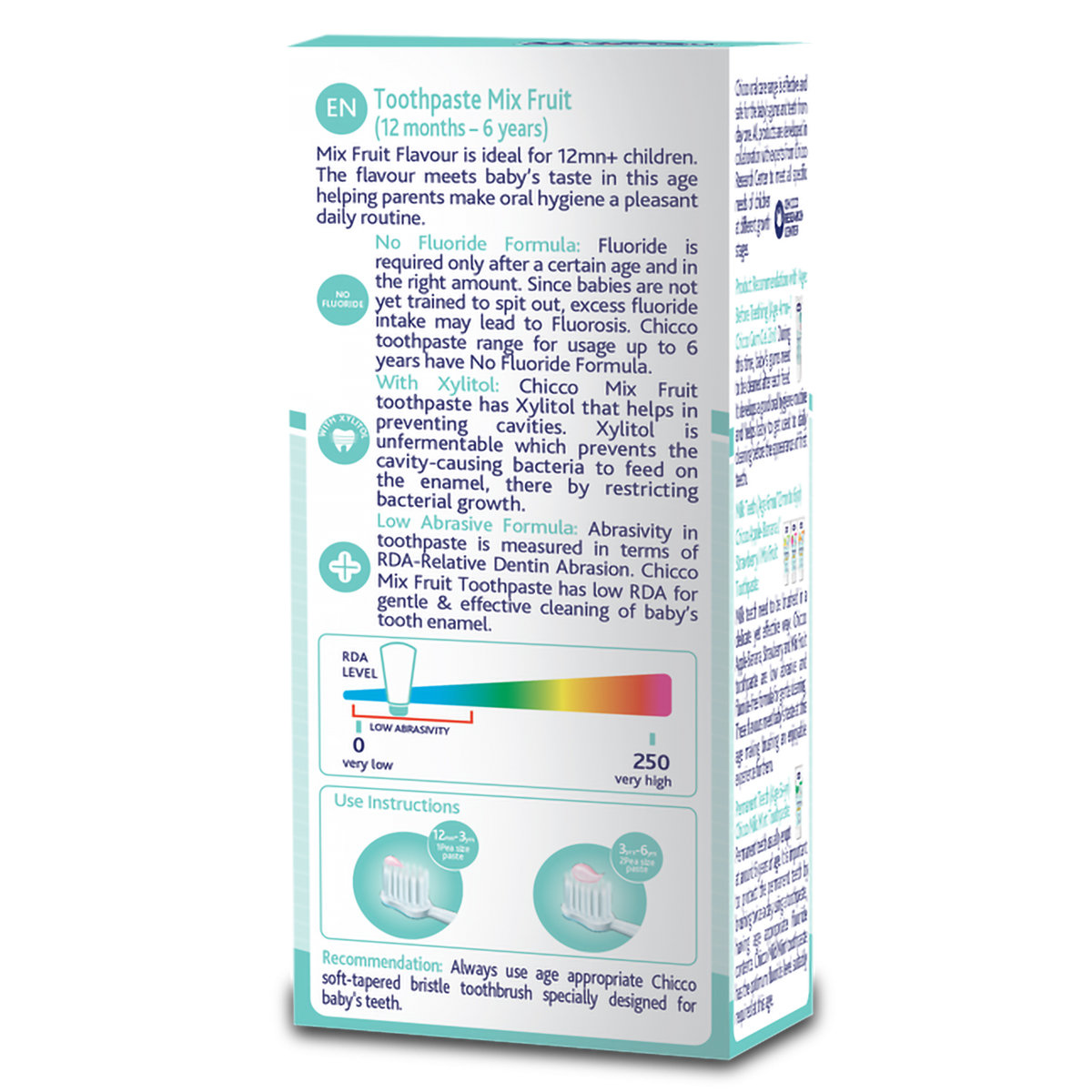 Chicco Mix Fruit Toothpaste for 1 to 6 Year Kids, 50 gm, Pack of 1 Chicco Mix Fruit Toothpaste for 1 to 6 Year Kids, 50 gm, Pack of 1