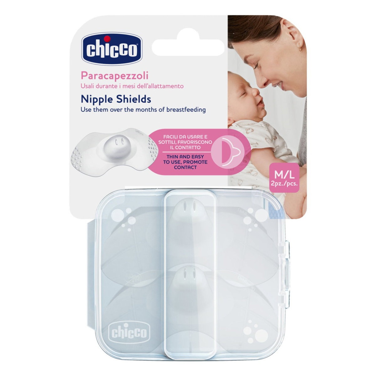 Chicco Nipple Shields Medium-Large, 2 Count, Pack of 1 Chicco Nipple Shields Medium-Large, 2 Count, Pack of 1