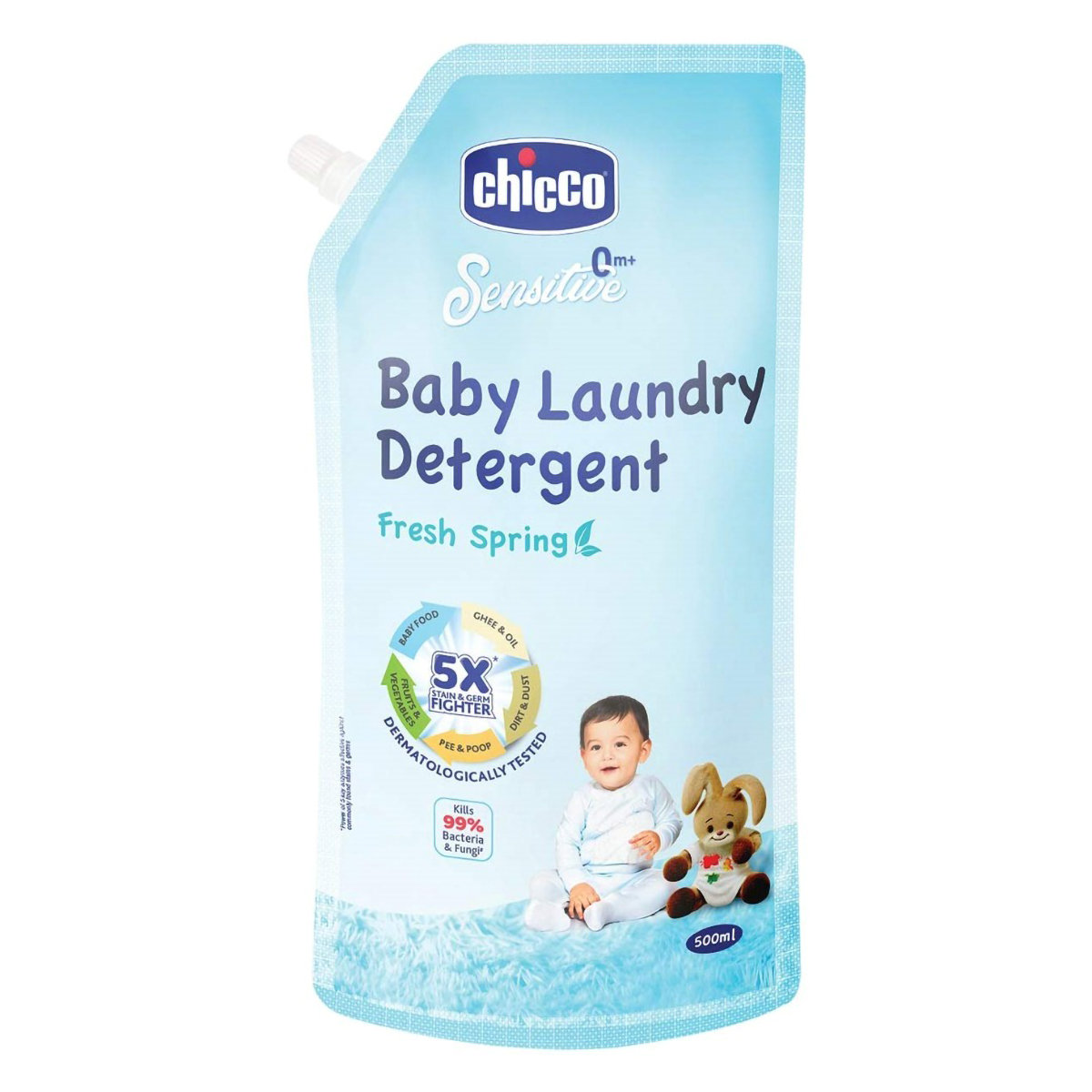 Chicco Baby Laundry Detergent Fresh Spring Liquid, 500 ml, Pack of 1 Chicco Baby Laundry Detergent Fresh Spring Liquid, 500 ml, Pack of 1