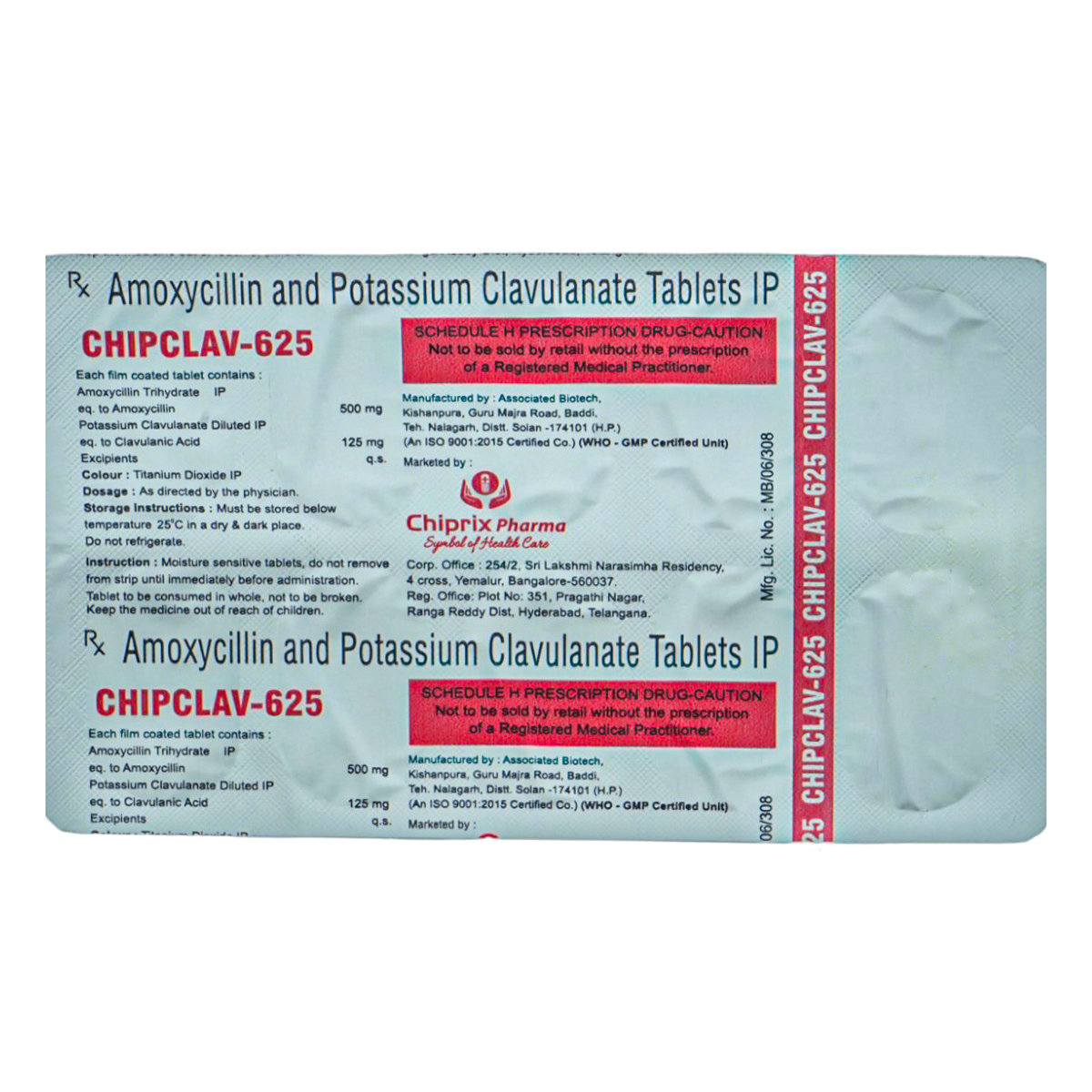 Chipclav-625 Tablet 10's, Pack of 10 TABLETS Chipclav-625 Tablet 10's, Pack of 10 TABLETS