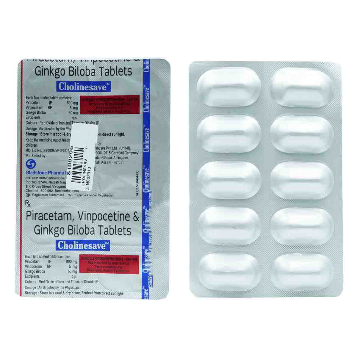 Cholinesave Tablet 10's, Pack of 10 TABLETS Cholinesave Tablet 10's, Pack of 10 TABLETS