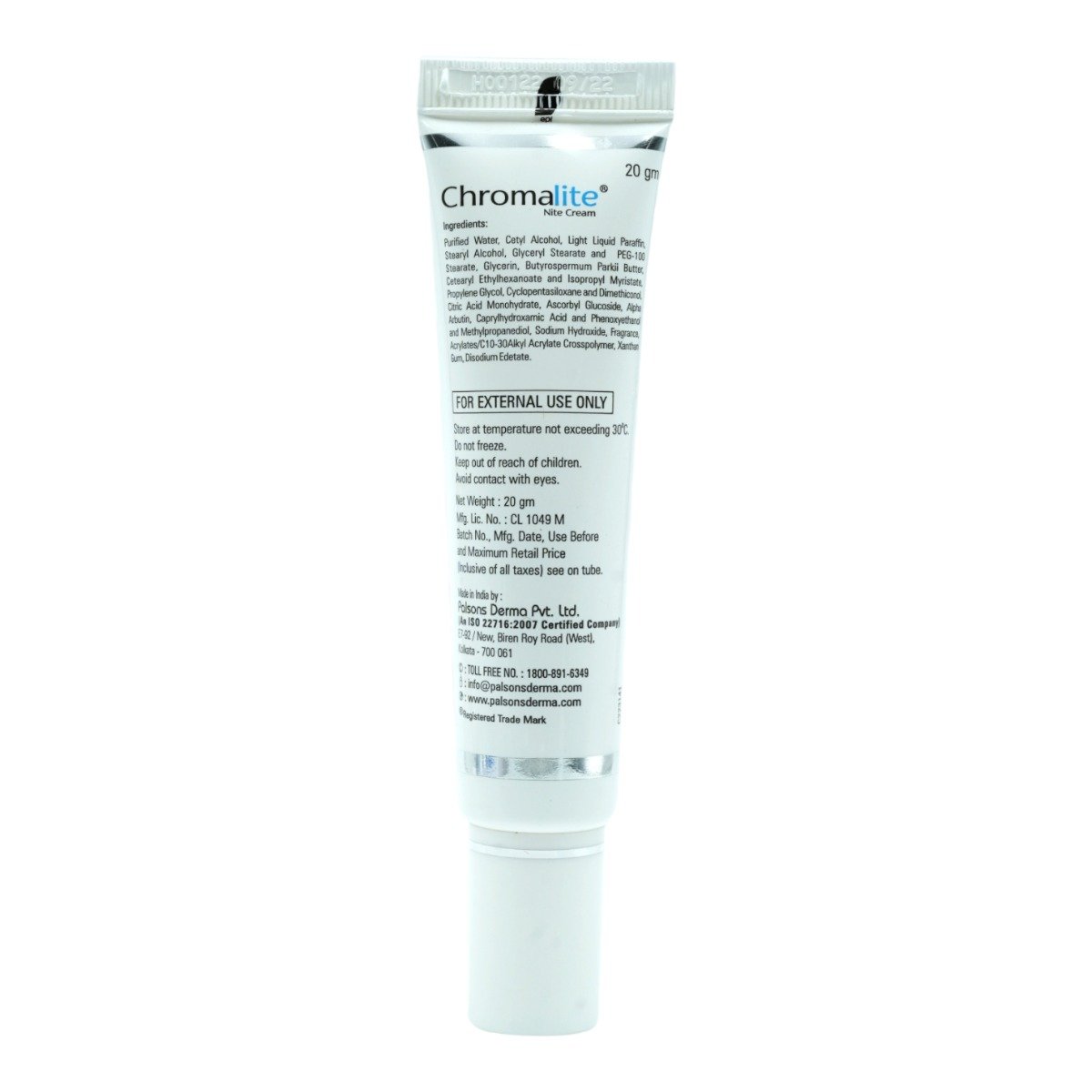 Chromalite Nite Cream 20 gm, Pack of 1 Chromalite Nite Cream 20 gm, Pack of 1