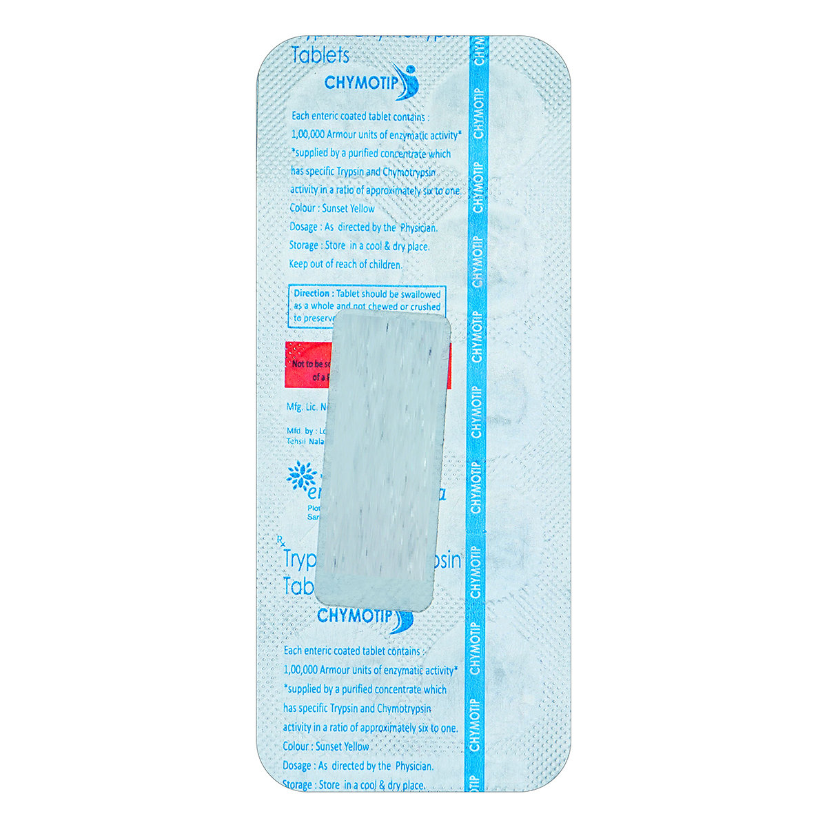 Chymotip Tablet 10's, Pack of 10 TABLETS Chymotip Tablet 10's, Pack of 10 TABLETS