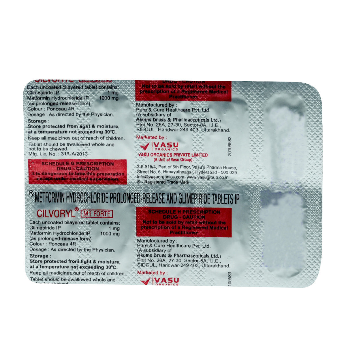 Cilvoryl M1 Forte Tablet 10's, Pack of 10 TabletS Cilvoryl M1 Forte Tablet 10's, Pack of 10 TabletS