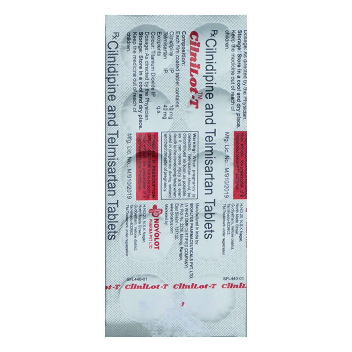 Cilnilot-T Tablet 10's, Pack of 10 TABLETS Cilnilot-T Tablet 10's, Pack of 10 TABLETS