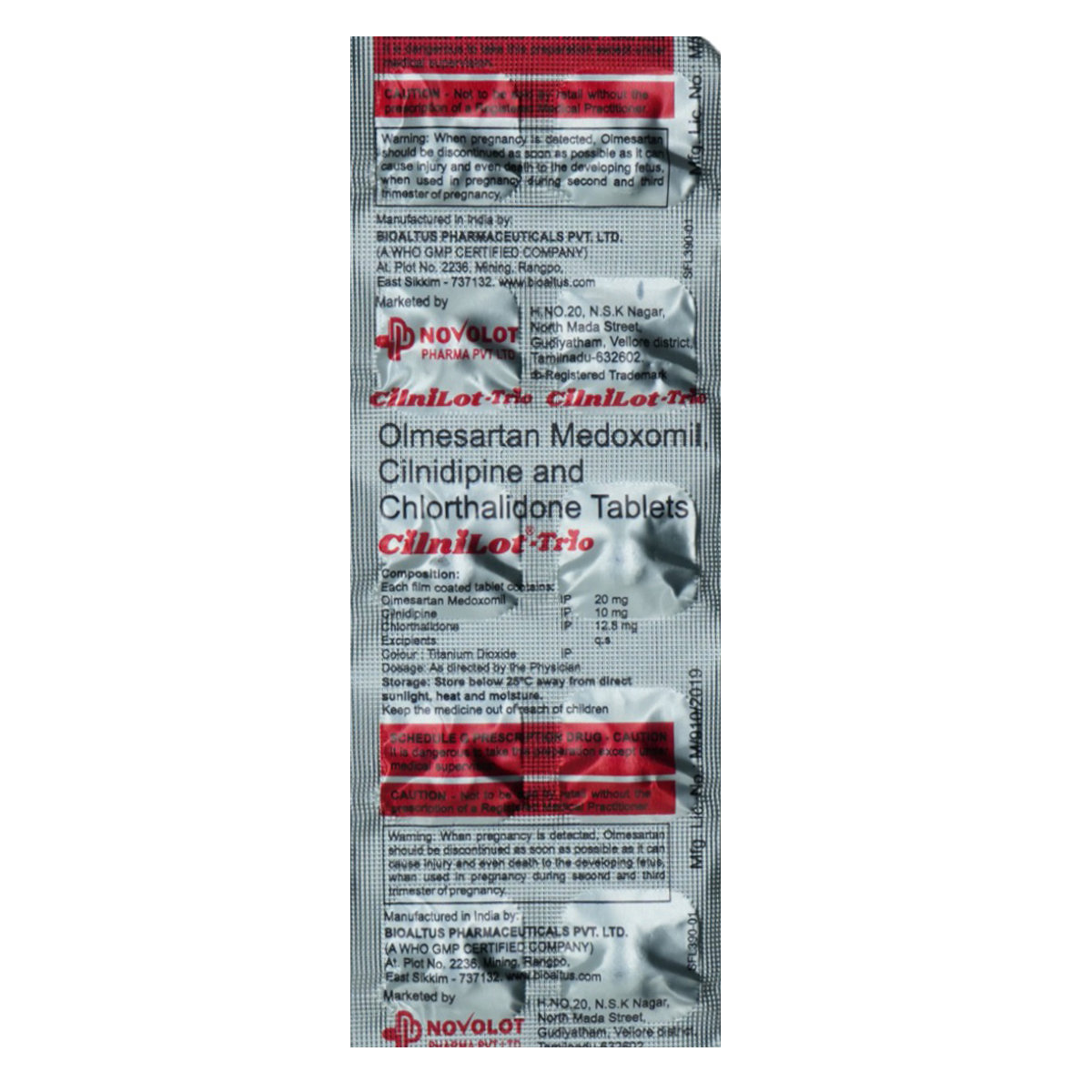 Cilnilot-Trio Tablet 10's, Pack of 10 TABLETS Cilnilot-Trio Tablet 10's, Pack of 10 TABLETS